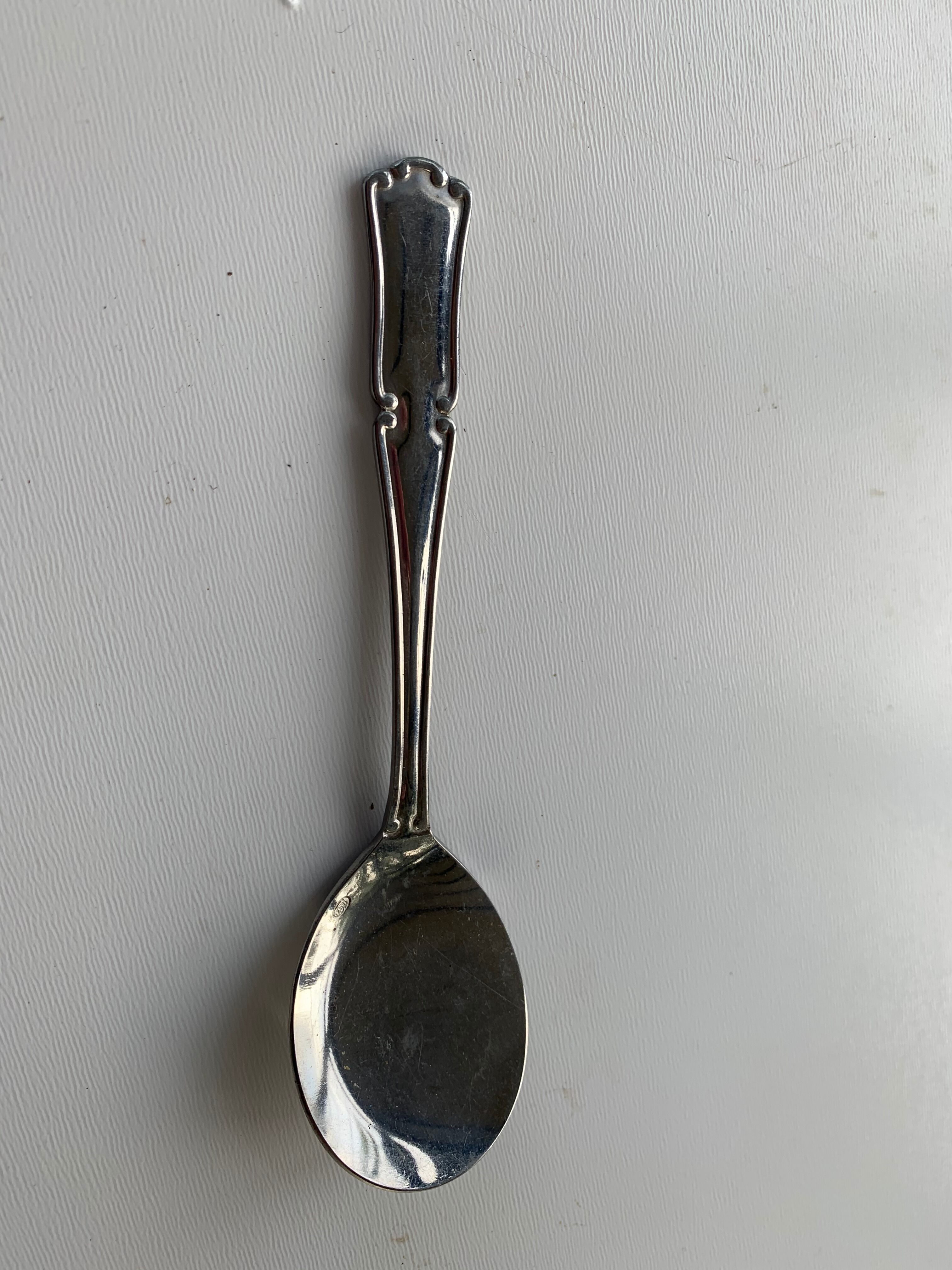 6 1970 vintage stainless steel ice cream spoons