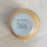 Vase boule grès pique fleurs signé Barotte