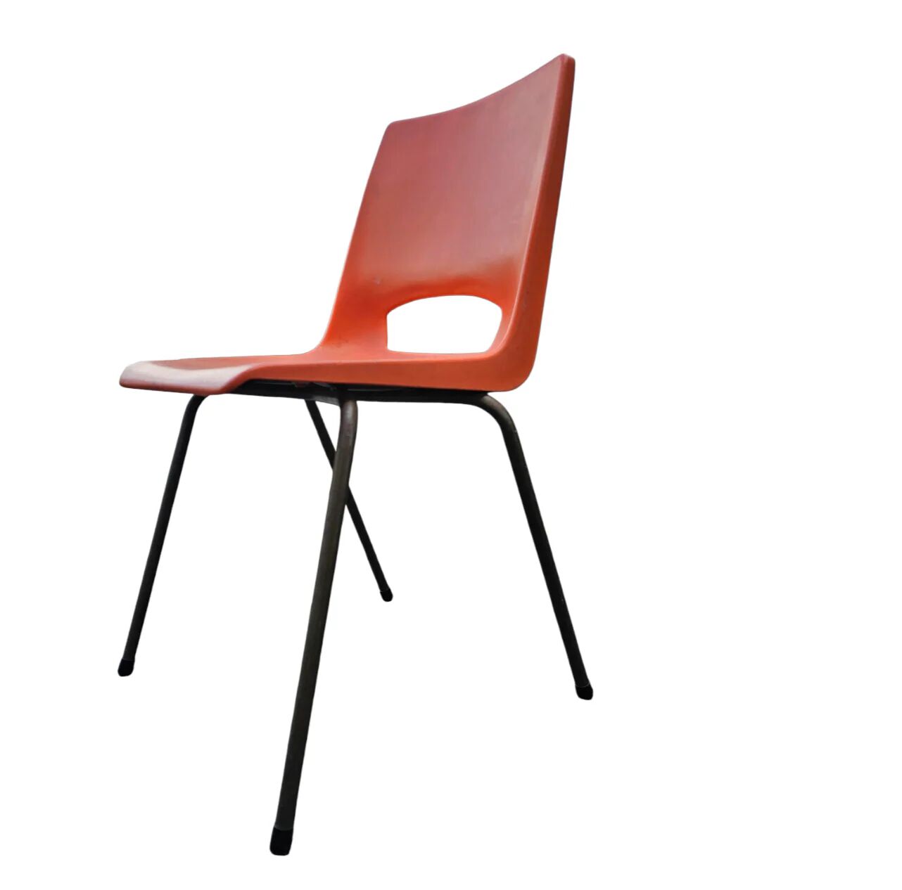 4 x Philippus Potter stacking chairs for Ahrend / Moulded seat / 1970s