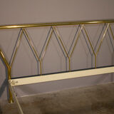Double bed frame in brass lipparini 1970