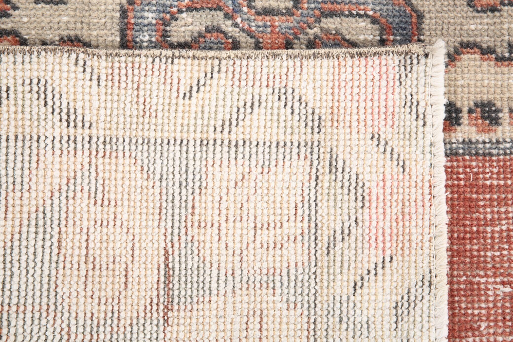 4x7 Shades Of Red Beige Oriental Vintage Rug, 126x220Cm SK 2638