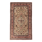 4x7 Brown Floral Vintage Persian Rug, 130x215Cm SK 2606