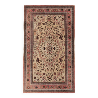 Tapis persan vintage floral marron 4x7, 130x215Cm SK 2606