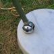 Arco telescopic design floor lamp from the 70s, marble base, chrome rod, plastic lampshade
