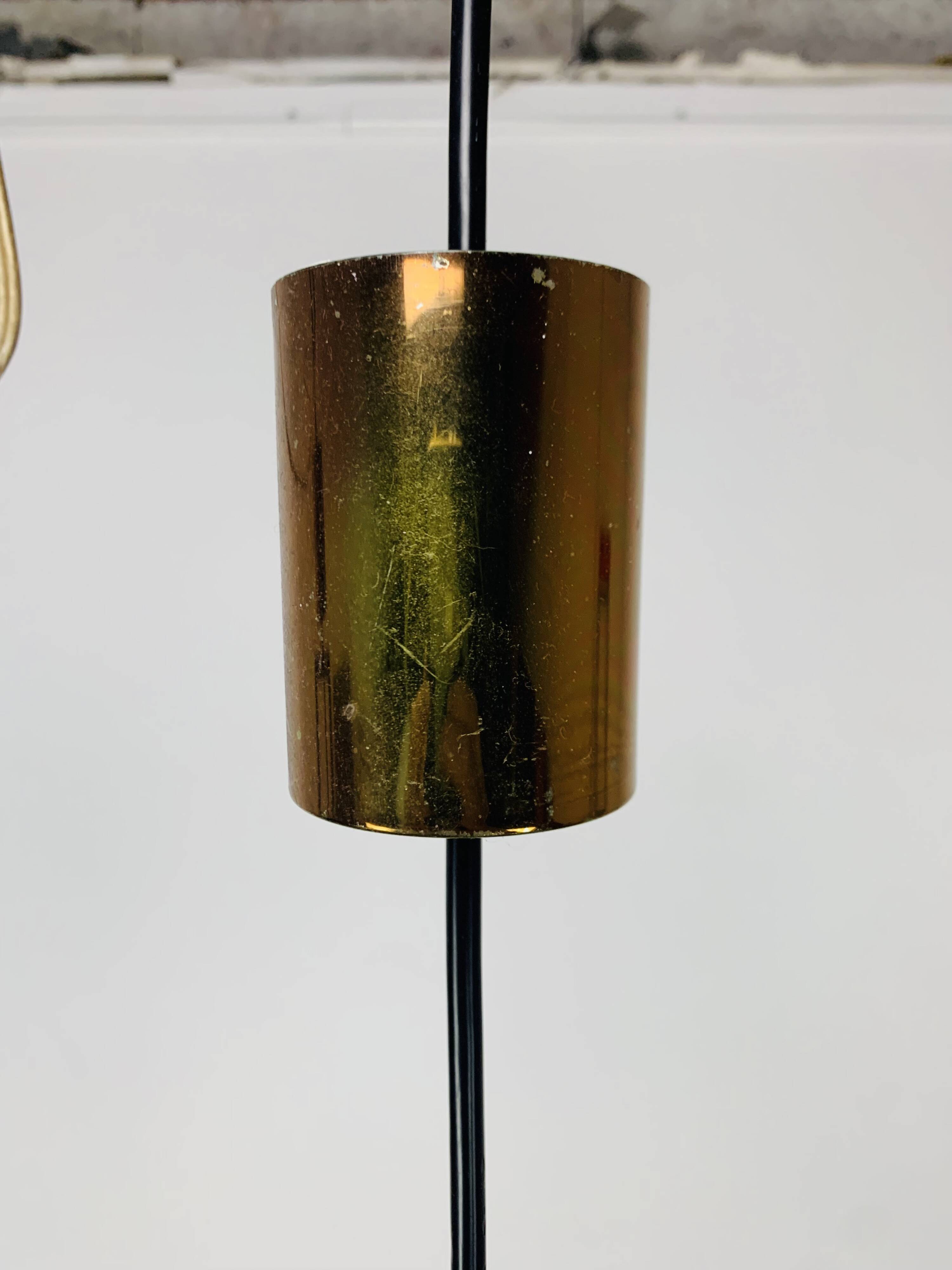 Pair of vintage cut glass pendant lights from the 1970s.