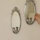 Pair of Swedish Tin Wall Sconces, Mid-Century Style with Mirror by Svenskt - Tenn