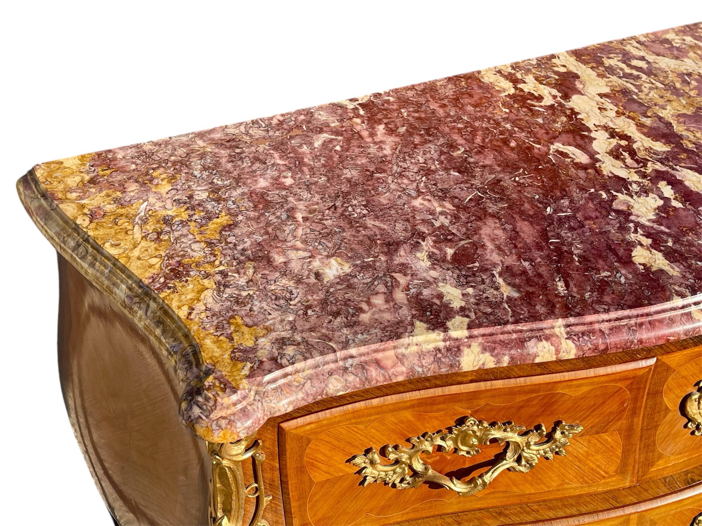Louis XV Style Marquetry Commode