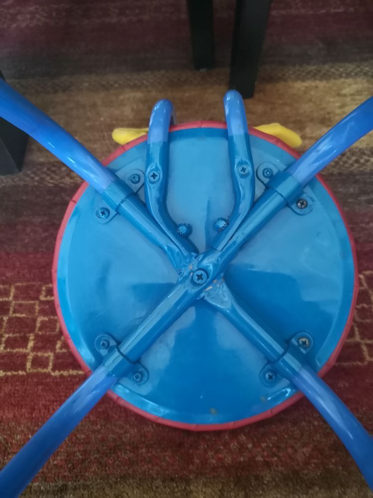 Colorful metallic children's chair - 1970s/1980s