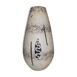 Vase with graphic decoration, vintage ceramic, 50-60's