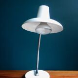 White desk lamp in industrial style metal