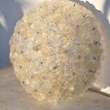 Murano Gold Ceiling Light Flower by Seguso for Venini, Italy, 1960s