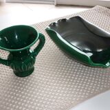 Green ceramic vase from the 1960s