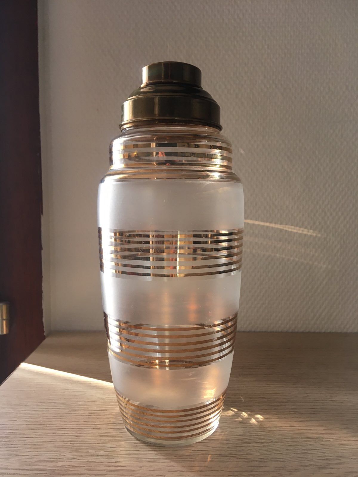 Glass shaker year 50 - 60 made in Czechoslovakia - Very good condition