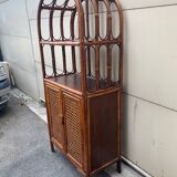 Vintage rattan shelf unit from the 70s