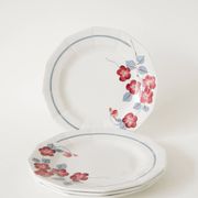Set of 4 St Amand dessert plates, Printemps model, 1950.