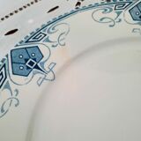 6 old flat plates mismatched iron earth