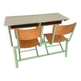 Bureau d'écolier double des années 70