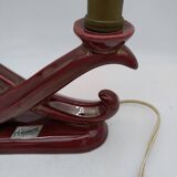 St clément candlestick lamp. bordeaux art deco ceramic