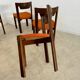 Set of 6 Girsberger Scandinavian style chairs from the 70s, vintage, solid wood, original fabric