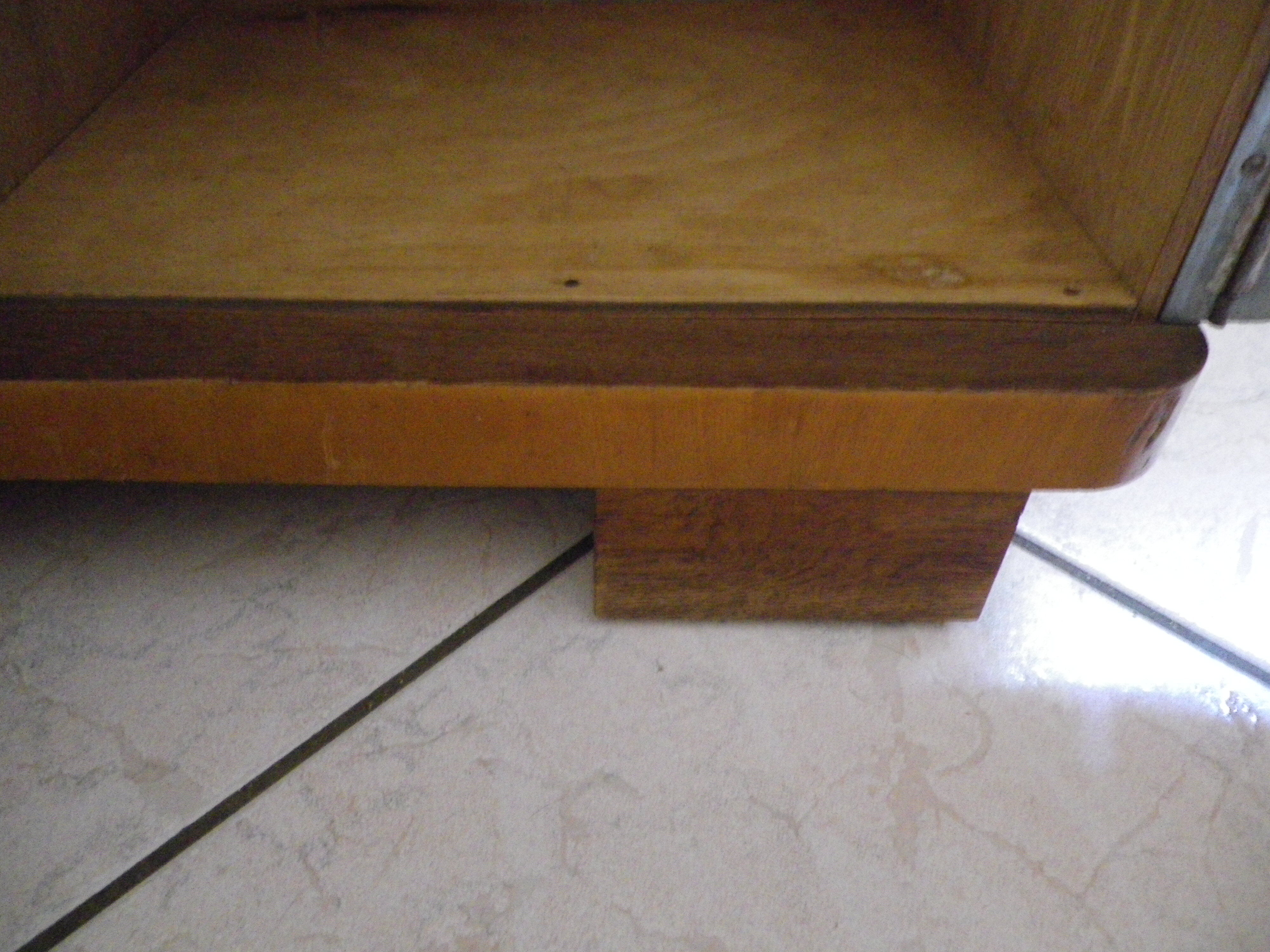 Art deco boat dressing table with large mirror 1940s