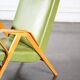Fauteuil en skaï vert