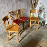 Set of 4 mismatched bistro chairs