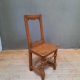 Chaise escabeau en noyer