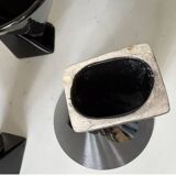 Black coffee cups designed by Pierre Casenove Studio Salins, Memphis style