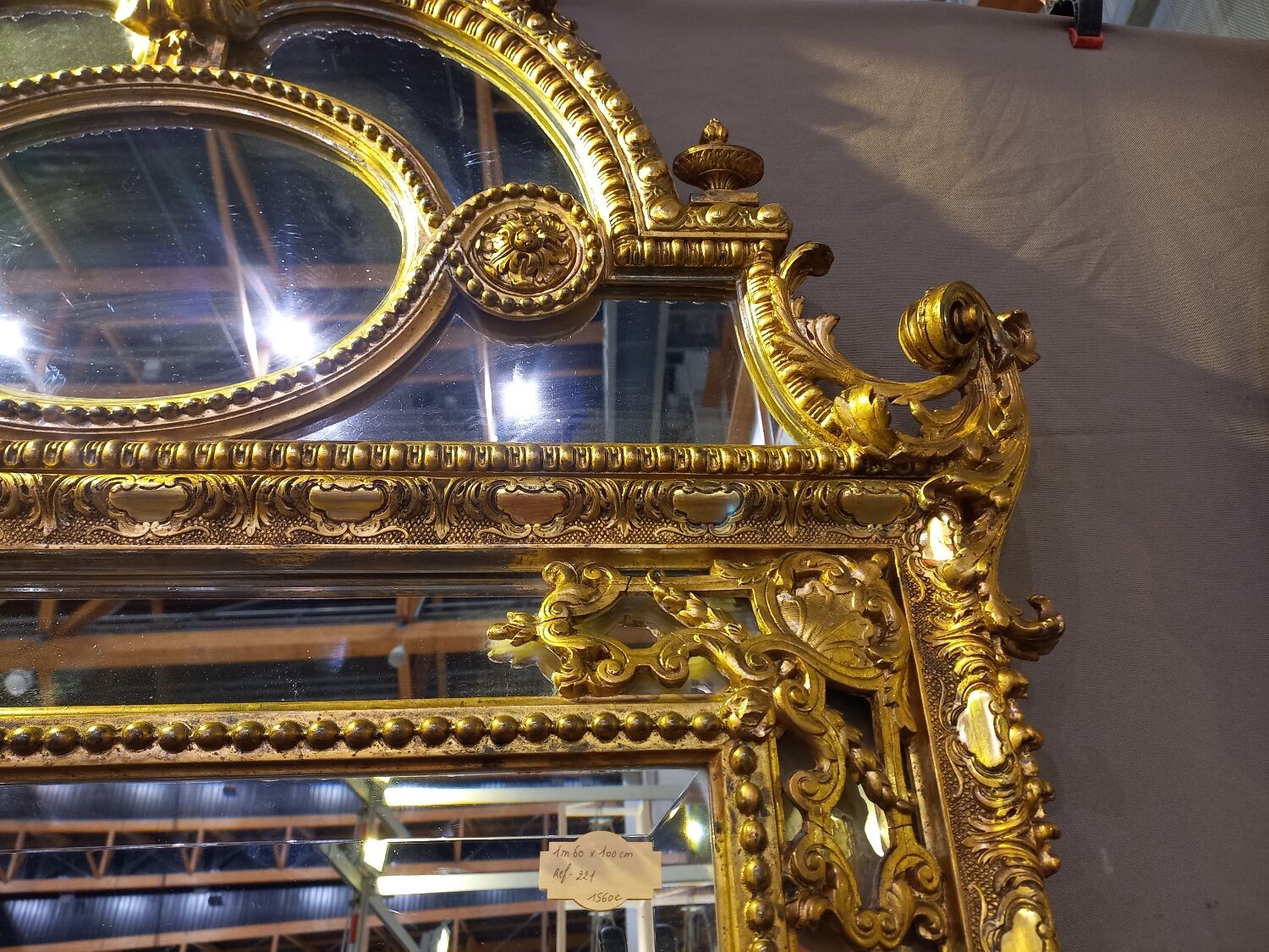 Mirror period XIX patecloses 1m60 x 1m