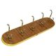 Vintage Rockabilly Coat Rack Fifties Design Wood Veneer Gold