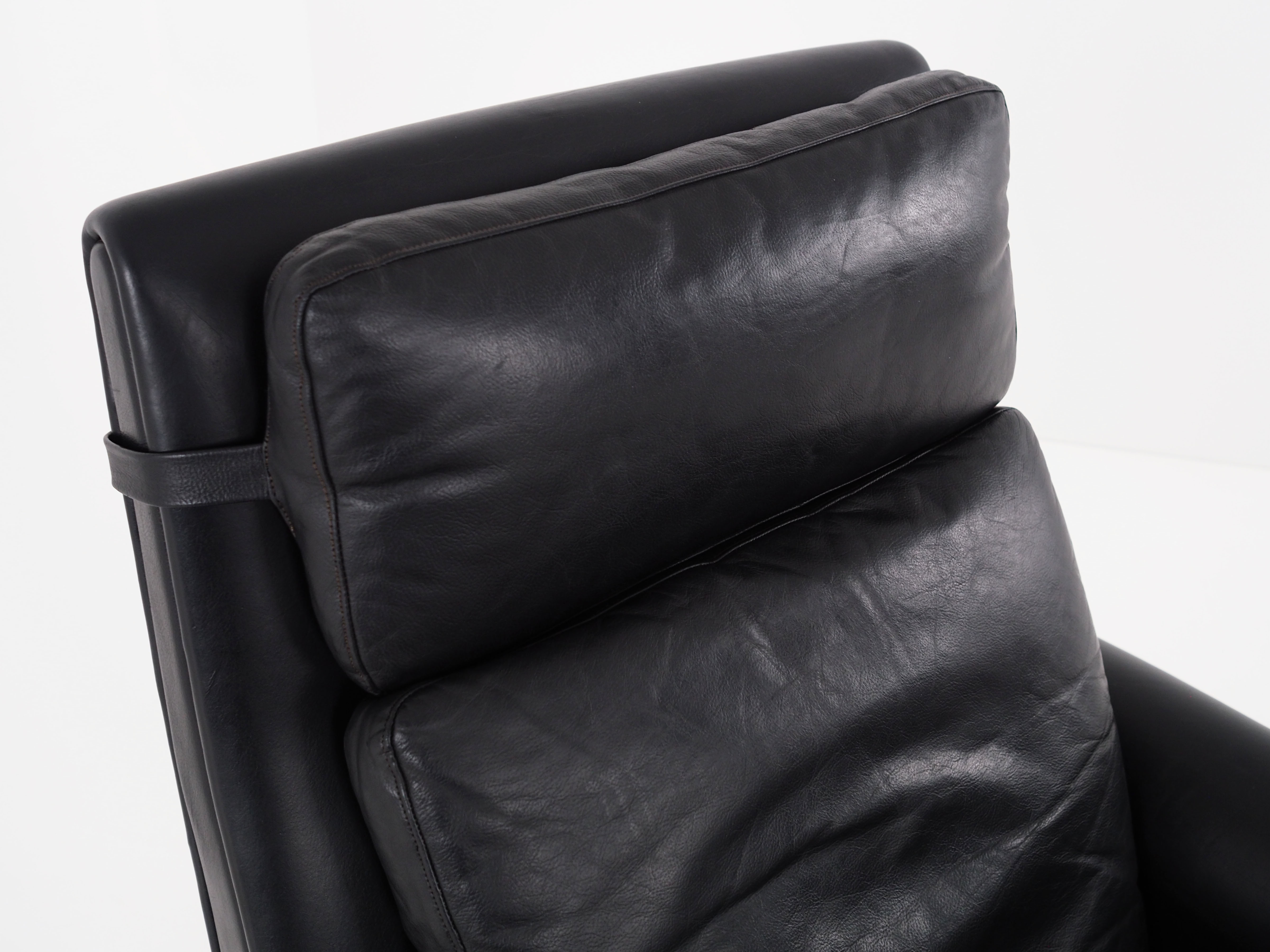 Leather armchair, 1970s design