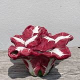 Ceramic teapot with cabbage slip