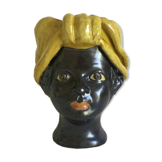 Vase tête mini jaune femme