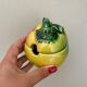 Mustard pot or jam pot in apple slip
