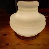 Vintage 1970s White Opaline Lamp