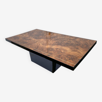 Coffee table in elm burl, 1970s