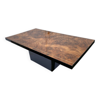 Coffee table in elm burl, 1970s
