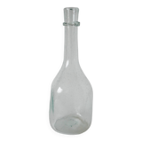 Large Biot style bubbled glass bottle, 1970