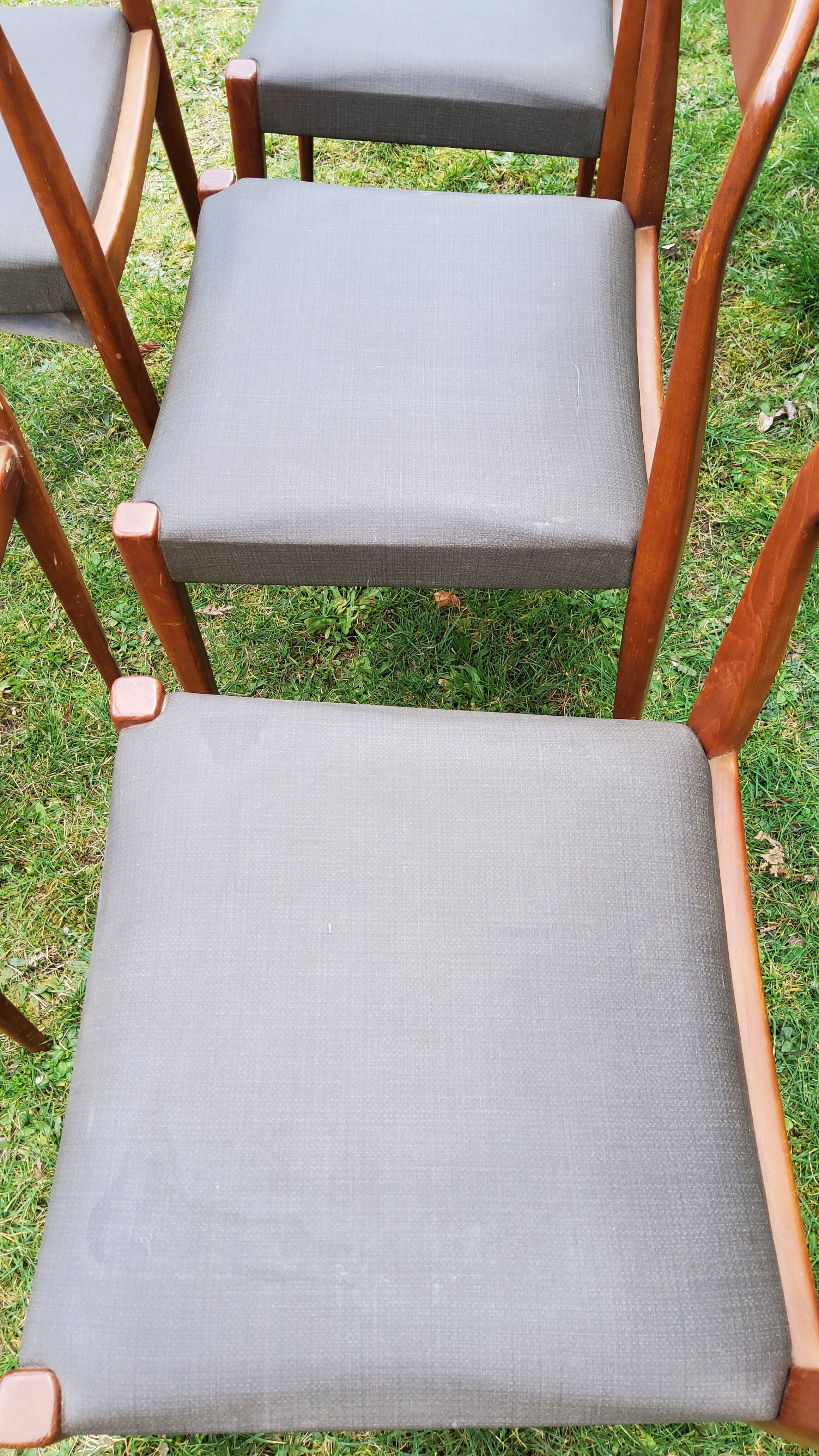 6 Scandinavian teak chairs