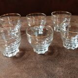 Set of 6 crystal digestive glasses