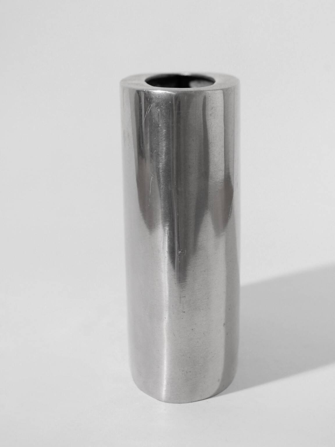 Polished Aluminum Square Flat Vase