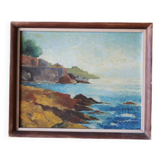 Mediterranean seaside painting André Peccaud