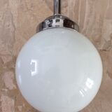 Glass chrome metal glass opalin Art Deco