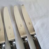 12 Silver-Plated Dessert Knives with Stainless Steel Blades Nogent