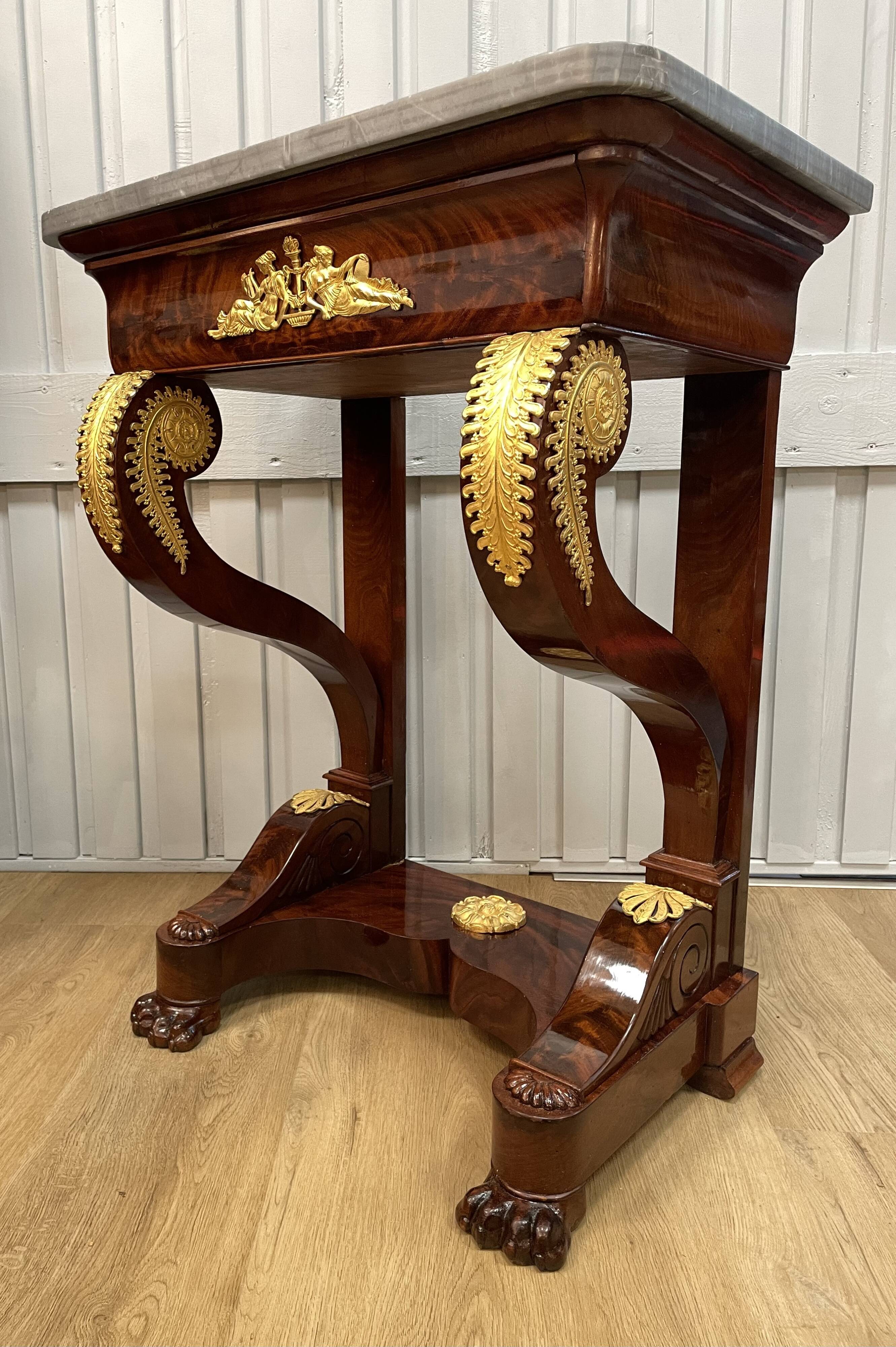 Small Restoration style mahogany console