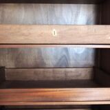 Vintage wardrobe signed Magnani Master cabinetmaker in teak and mahogany