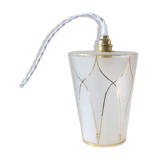 Frosted hanging lamp, vintage