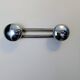 Double wall hook in chrome metal, vintage design.