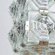 Cut glass cube pendant lamp from Kamenický Šenov, 1950's