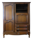 dark oak secretary armoire 1980s style